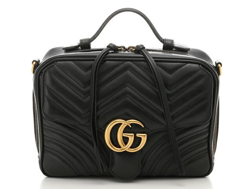 Gucci GG Marmont Handbag Leather Black